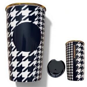 Starbucks Coffee Tumbler Houndstooth Pattern